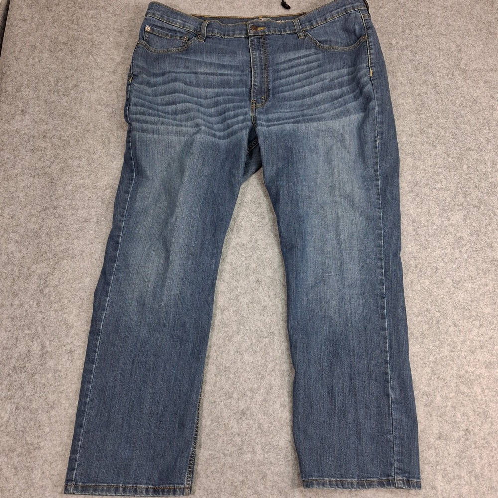 Signature Levi Strauss Straight Jeans Mens 42x29 Blue Gold Label Denim Pants